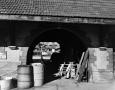 Photograph: [Burlington-Rock Island Railroad Depot, (Detail of loggia South facad…