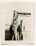 Photograph: [Photograph of Harold Wells and Amos Pierce in Encampment]