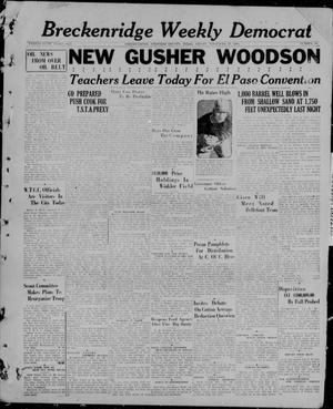 Primary view of object titled 'Breckenridge Weekly Democrat (Breckenridge, Tex), No. 16, Ed. 1, Friday, November 26, 1926'.