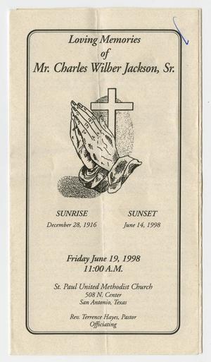 Primary view of object titled '[Funeral Program for Charles Wilber Jackson, Sr., June 19, 1998]'.