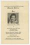 Primary view of [Funeral Program for Funeral Service for Earlene I. Lewis, November 6, 1971]