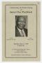 Thumbnail image of item number 1 in: '[Funeral Program for James Clay Pinchback, May 13, 1999]'.