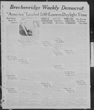 Primary view of object titled 'Breckenridge Weekly Democrat (Breckenridge, Tex), No. 47, Ed. 1, Friday, July 1, 1927'.