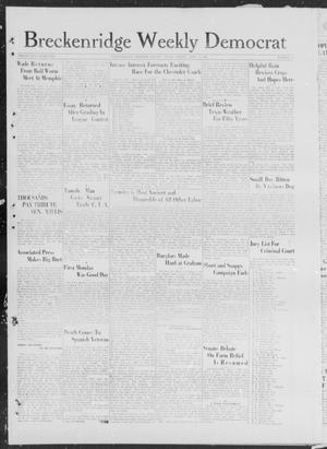 Primary view of object titled 'Breckenridge Weekly Democrat (Breckenridge, Tex), No. 31, Ed. 1, Friday, April 6, 1928'.