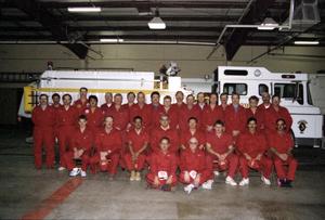 Primary view of object titled '[Hereford Fire Department's Volunteers, 1991]'.