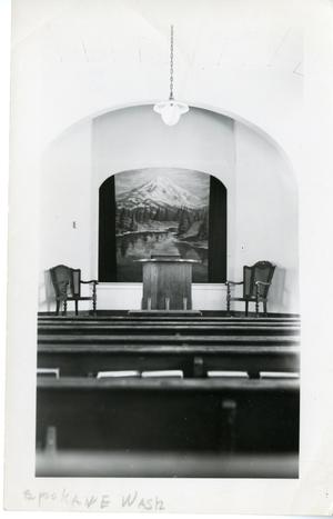 Primary view of object titled '[Baptistry Painting Installed in Spokane, Washington]'.
