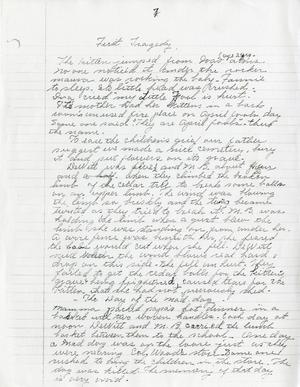 Primary view of object titled '[Blanche Perry Autobiography Draft]'.