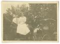 Photograph: [Photograph of Woman and Man on Carriage Horses]