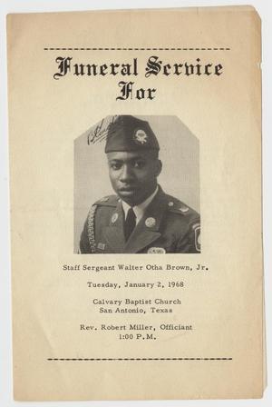 Primary view of object titled '[Funeral Program for Walter Otha Brown, Jr., January 2, 1968]'.