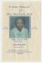 Primary view of [Funeral Program for Marion O. Hall, June 28, 2013]