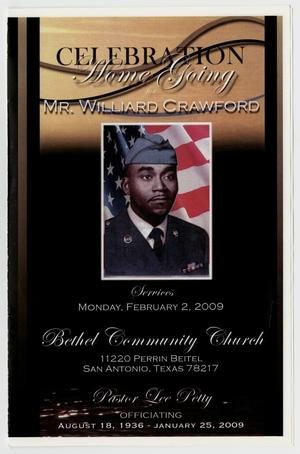 Primary view of object titled '[Funeral Program for Williard Crawford, February 2, 2009]'.