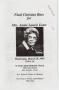 Pamphlet: [Funeral Program for Annie Laurie Ector, March 29, 1995]