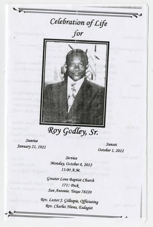 Primary view of object titled '[Funeral Program for Roy Godley, Sr., October 8, 2012]'.