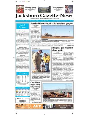 Primary view of object titled 'Jacksboro Gazette-News (Jacksboro, Tex.), Vol. 134, No. 26, Ed. 1 Tuesday, December 3, 2013'.