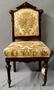 Primary view of [Silk cream-colored parlor chair, legs slightly turned inward]