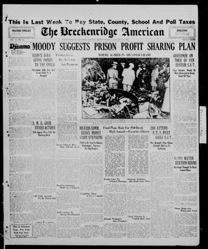 Primary view of object titled 'The Breckenridge American (Breckenridge, Tex.), Vol. 10, No. 48, Ed. 1, Sunday, January 26, 1930'.
