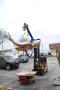 Photograph: [Lifting a Statue with a Forklift #5]