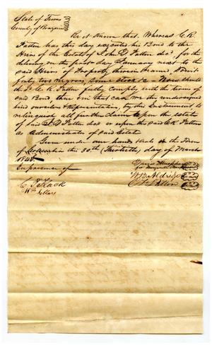 Primary view of object titled '[Deed for purchase of slaves]'.