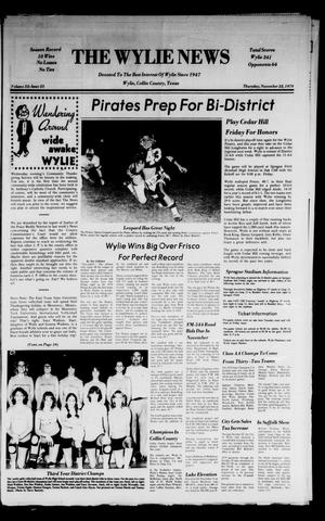 Primary view of The Wylie News (Wylie, Tex.), Vol. 32, No. 23, Ed. 1 Thursday, November 22, 1979