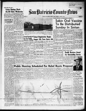 Primary view of object titled 'San Patricio County News (Sinton, Tex.), Vol. 54, No. 32, Ed. 1 Thursday, August 9, 1962'.