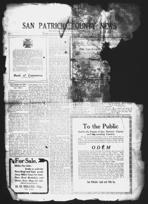 Primary view of object titled 'San Patricio County News (Sinton, Tex.), Vol. 2, No. 31, Ed. 1 Thursday, September 8, 1910'.