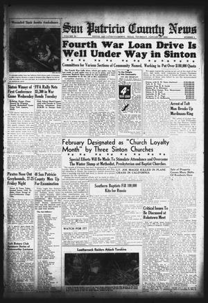 Primary view of object titled 'San Patricio County News (Sinton, Tex.), Vol. 36, No. 3, Ed. 1 Thursday, January 27, 1944'.