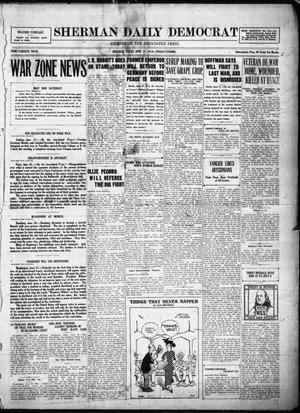 Primary view of object titled 'Sherman Daily Democrat (Sherman, Tex.), Vol. THIRTY-EITHTH YEAR, Ed. 1 Friday, June 27, 1919'.