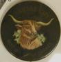 Thumbnail image of item number 1 in: '[Dark button with image of a longhorn in center]'.