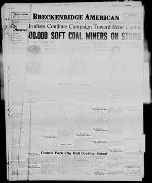 Primary view of object titled 'Breckenridge American (Breckenridge, Tex.), Vol. 17, No. 78, Ed. 1, Thursday, April 1, 1937'.