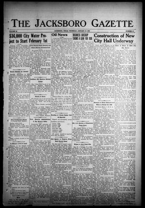 Primary view of object titled 'The Jacksboro Gazette (Jacksboro, Tex.), Vol. 59, No. 32, Ed. 1 Thursday, January 12, 1939'.