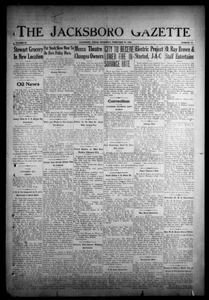 Primary view of object titled 'The Jacksboro Gazette (Jacksboro, Tex.), Vol. 59, No. 38, Ed. 1 Thursday, February 23, 1939'.