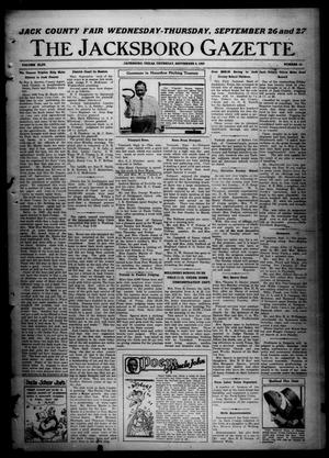 Primary view of object titled 'The Jacksboro Gazette (Jacksboro, Tex.), Vol. 44, No. 14, Ed. 1 Thursday, September 6, 1923'.