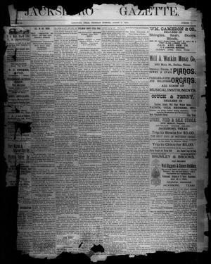 Primary view of object titled 'Jacksboro Gazette. (Jacksboro, Tex.), Vol. 15, No. 9, Ed. 1 Thursday, August 2, 1894'.