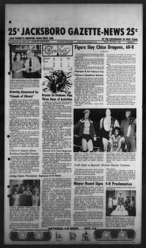 Primary view of object titled 'Jacksboro Gazette-News (Jacksboro, Tex.), Vol. 103, No. 21, Ed. 1 Monday, October 4, 1982'.