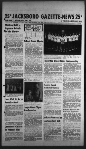 Primary view of object titled 'Jacksboro Gazette-News (Jacksboro, Tex.), Vol. 102, No. 40, Ed. 1 Monday, February 15, 1982'.