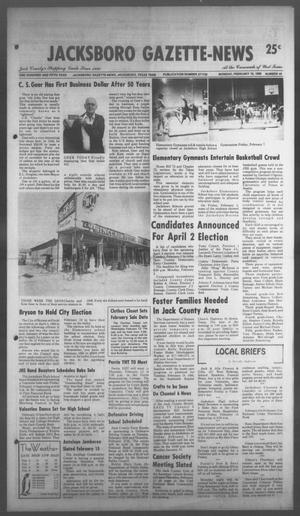 Primary view of object titled 'Jacksboro Gazette-News (Jacksboro, Tex.), Vol. 105, No. 40, Ed. 1 Monday, February 10, 1986'.
