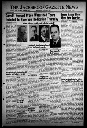 Primary view of object titled 'The Jacksboro Gazette-News (Jacksboro, Tex.), Vol. 70, No. 21, Ed. 1 Thursday, October 20, 1949'.