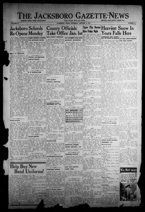 Primary view of object titled 'The Jacksboro Gazette-News (Jacksboro, Tex.), Vol. 67, No. 31, Ed. 1 Thursday, January 2, 1947'.