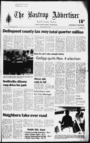 Primary view of object titled 'The Bastrop Advertiser and County News (Bastrop, Tex.), No. 60, Ed. 1 Monday, September 29, 1980'.