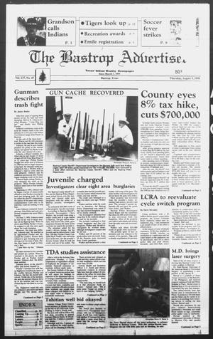 Primary view of object titled 'The Bastrop Advertiser (Bastrop, Tex.), Vol. 137, No. 47, Ed. 1 Thursday, August 9, 1990'.