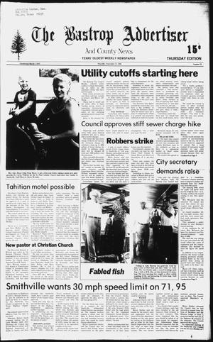 Primary view of object titled 'The Bastrop Advertiser and County News (Bastrop, Tex.), No. 55, Ed. 1 Thursday, September 11, 1980'.