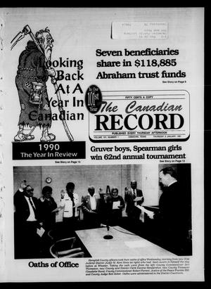 Primary view of object titled 'The Canadian Record (Canadian, Tex.), Vol. 101, No. 1, Ed. 1 Thursday, January 3, 1991'.