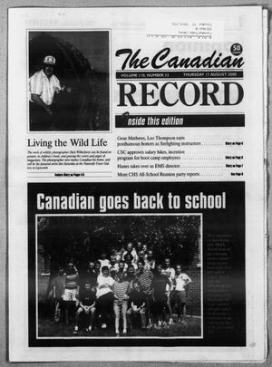 Primary view of object titled 'The Canadian Record (Canadian, Tex.), Vol. 110, No. 33, Ed. 1 Thursday, August 17, 2000'.