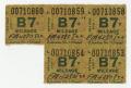 Text: [Five "B" Gas Ration Stamps]