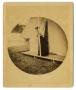 Photograph: [Photograph of Rebecca Ashton Brown by a Tent]
