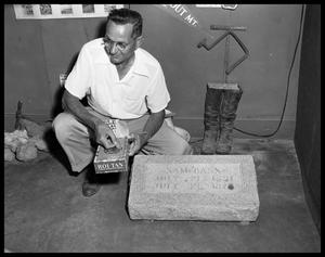 Primary view of object titled '[Sam Bass Tombstone. Round Rock, Texas]'.
