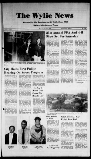 Primary view of object titled 'The Wylie News (Wylie, Tex.), Vol. 40, No. 42, Ed. 1 Wednesday, March 30, 1988'.