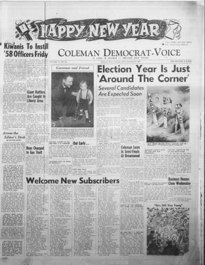 Primary view of object titled 'Coleman Democrat-Voice (Coleman, Tex.), Vol. 78, No. 29, Ed. 1 Tuesday, December 31, 1957'.