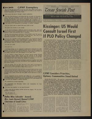 Primary view of Texas Jewish Post (Fort Worth, Tex.), Vol. 29, No. 48, Ed. 1 Thursday, November 27, 1975