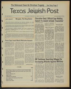Primary view of object titled 'Texas Jewish Post (Fort Worth, Tex.), Vol. 39, No. 9, Ed. 1 Thursday, February 28, 1985'.
